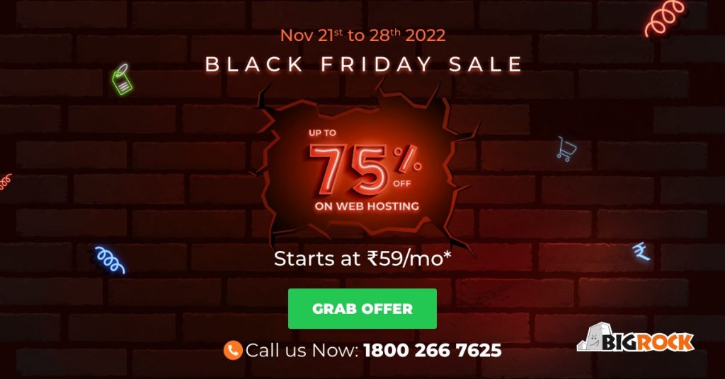 BigRock Black Friday Sale - Up to 75% off  [2022 Updated]