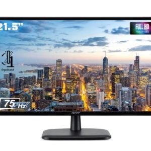 Acer EK220Q 54.61 cm Full HD VA Panel Backlit LED Monitor with 250 Nits HDMI and VGA Ports Eye Care Features Like Bluelight Shield, Flickerless and Comfy View (1920 x 1080 Pixels, Black)