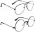 CREEK Unisex Adult’s Round/aviator Sunglasses Clear Frame (Medium) – Pack of 2