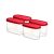 Pigeon StakBox 1.1 Litre (Set of 4) Storage for Kitchen – Ruby Red