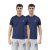 U.S. POLO ASSN. Men’s Comfort Fit Solid 100% Cotton T-Shirt Pack of 2 (I633-195-P2_Navy_L)