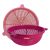 Wonder Kalpna Plastic Fruit Basket Set, 2 Pcs Tokri, Red Pink Color, Made in India, KBS01654